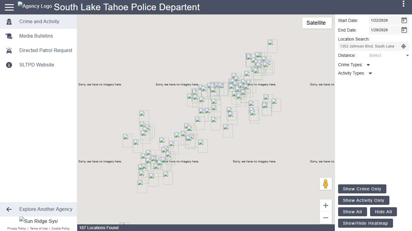 South Lake Tahoe Police Departent - Crime & Activity